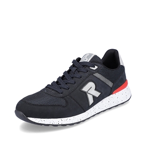 Z9591 00 07601 15:Cuir / Textile/Bleu
