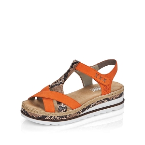 70289 00 V7919 38:Cuir / Textile/Orange