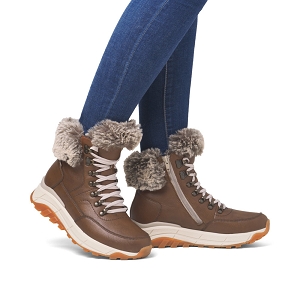 Rieker Evolution W0066 Veterlaarzen voor dames, losse binnenzool, waterafstotend, RiekerTEX, 36 EU