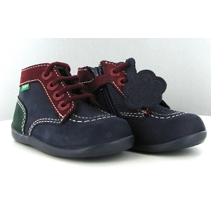Kickers Bonzip-2 - Chaussures Bébé Fille Plat Oxford - Premiers Pas Confortables Et Stylées