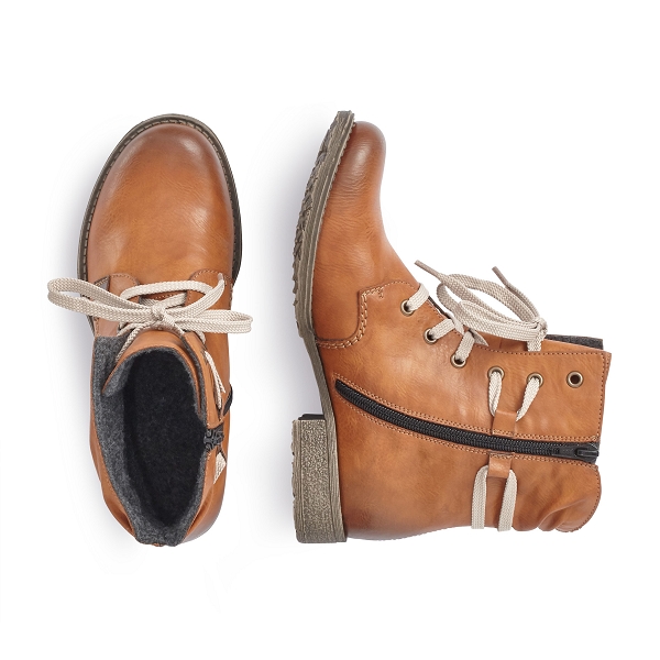 Bottines rieker top camel