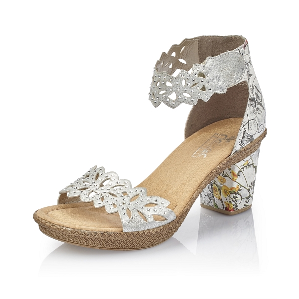 Rieker 66555 Sandali Donna Con Tacco A Blocco E Dettagli In Pietre – Eleganza E Comodità