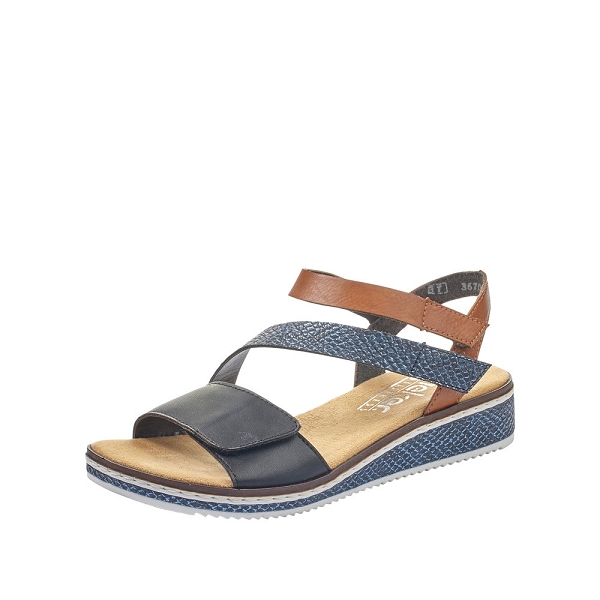 Sandales Compensées Rieker Pour Femme - Confort Et Style - Synthétique