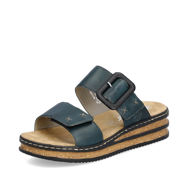 Mules Rieker Femme – Tressées, Extra Larges, Semelle Confort – Look Décontracté Chic