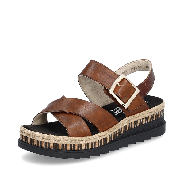 Rieker nu pieds et sandales v7951 24 marron