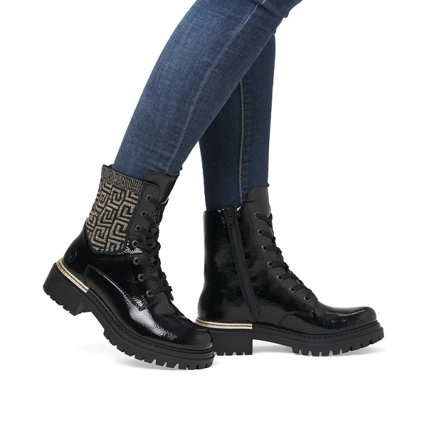 Rieker Femme Bottes à Lacets 72639 – Rouge Chaleureux & Confort Absolu Toute La Journée