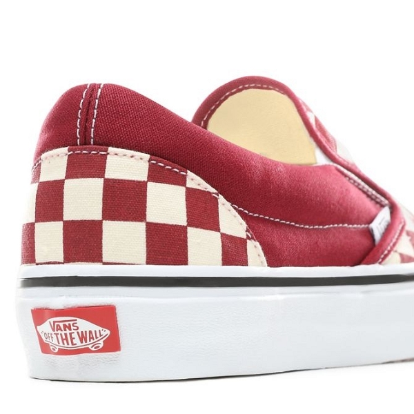 Vans slip on carreaux rouge top