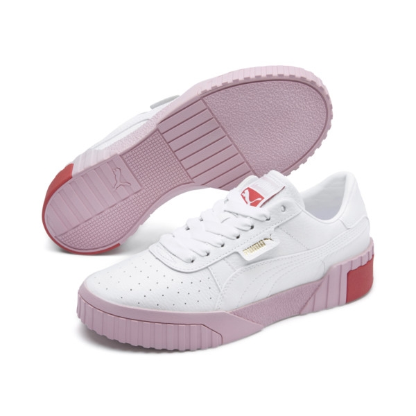 puma cali blanche et rose