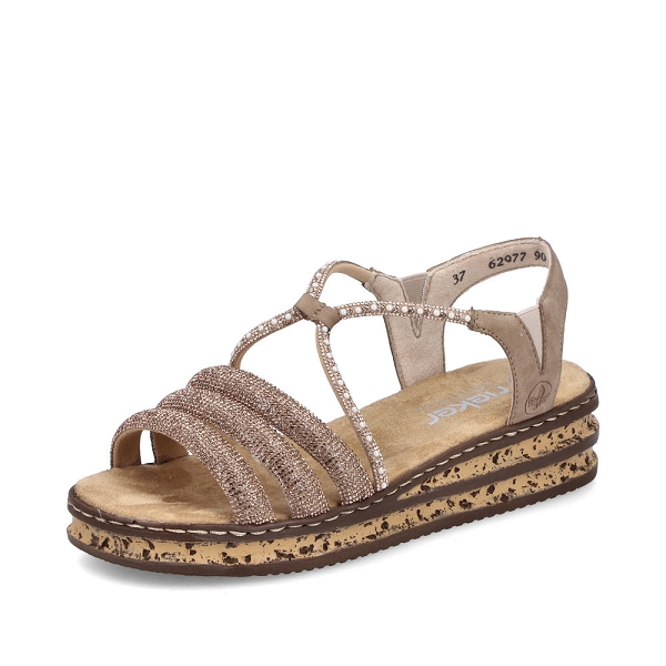 Rieker nu pieds et sandales 62977 90 metallic