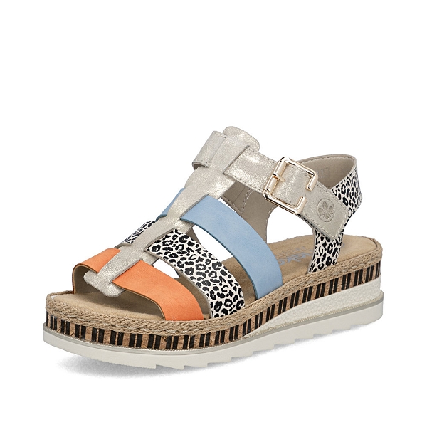 Rieker nu pieds et sandales v7904 90 multicolore